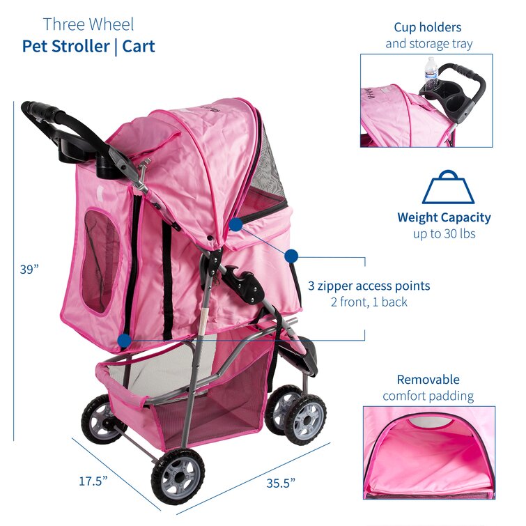 Vivo four clearance wheel pet stroller